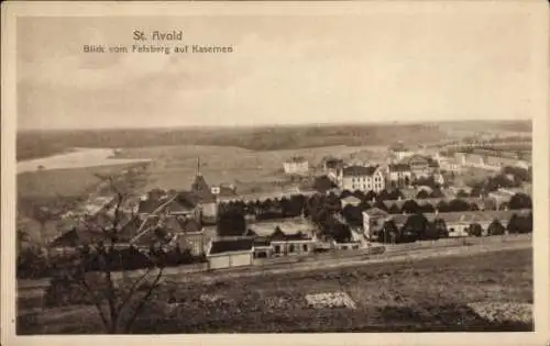 Ak St. Avold Lothringen Moselle, Felsberg, Kasernen