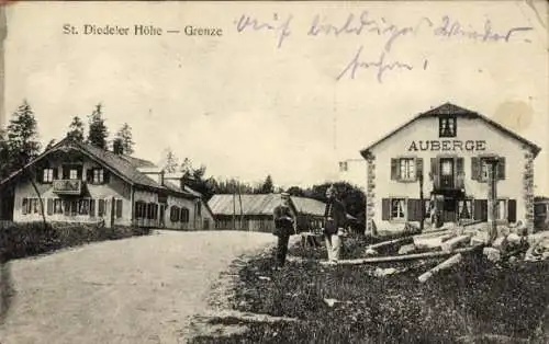 Ak Sainte Marie aux Mines Markirch Elsass Haut Rhin, Grenze, Auberge