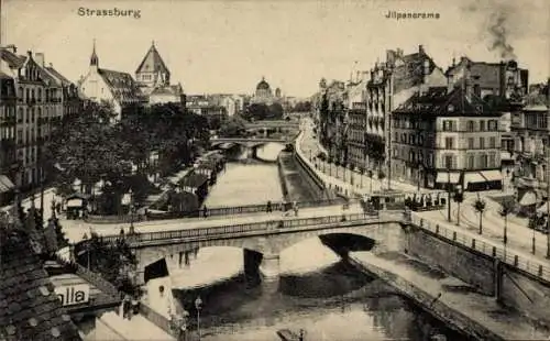 Ak Straßburg Elsass Bas Rhin, Jilpanorama