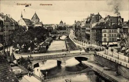 Ak Straßburg Elsass Bas Rhin, Jilpanorama