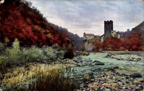 Ak Renon Ritten Südtirol, Schloss Runkelstein, Burg Ried