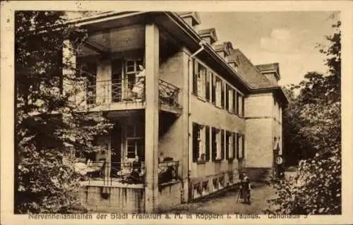 Ak Köppern Friedrichsdorf Taunus, Nervenheilanstalten der Stadt Frankfurt, Landhaus