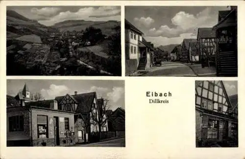 Ak Eibach Dillenburg in Hessen, Gesamtansicht, Straßenpartie