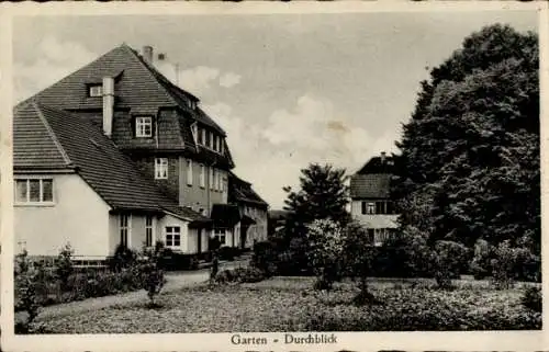 Ak Mücke in Hessen, Erholungsheim Flensungerhof, Garten