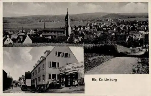 Ak Elz im Westerwald, Gesamtansicht, Pfortenstraße, Kaufhaus Heykamp