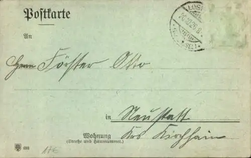 Ak Jagd-Einladung für Förster Otto 1926, Treibjagd, Rehe