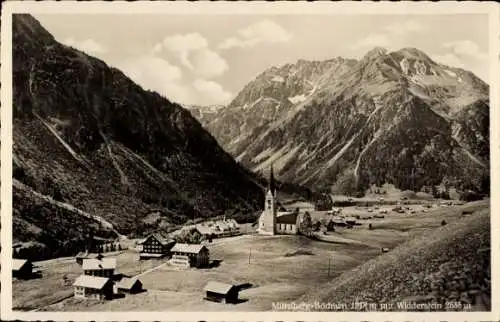Ak Bödmen Mittelberg im Kleinwalsertal Vorarlberg, mit Widderstein