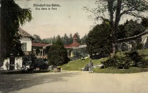 Ak Mondorf les Bains Bad Mondorf Luxemburg, Vue dans le Parc