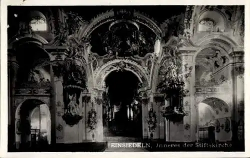 Ak Einsiedeln Kanton Schwyz Schweiz, Kloster Einsiedeln, Inneres der Stiftskirche