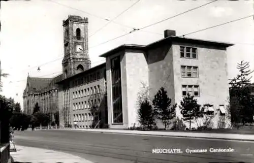 Ak Neuchâtel Neuenburg Stadt, Gymnase Cantonale