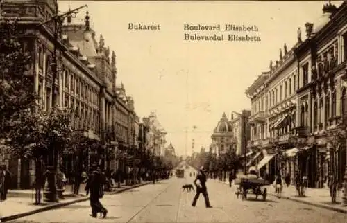 Ak București Bukarest Rumänien, Boulevard Elisabeth
