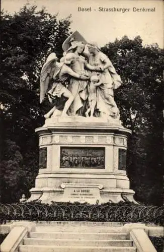 Ak Basel Stadt Schweiz, Strassburger Denkmal