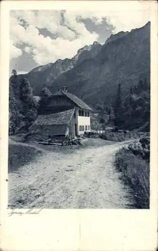 Ak Ignaz Musil, Dorfpartie, Vor dem Aufstieg