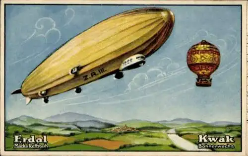 Sammelbild Erdal-Kwak-Serienbild, Marke Rotfrosch, Bohnerwachs, Entwicklung der Technik I