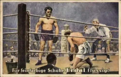 Sammelbild Erdal-Kwak-Serienbild, Marke Rotfrosch, Bohnerwachs, Boxkämpfer, Franz Diener