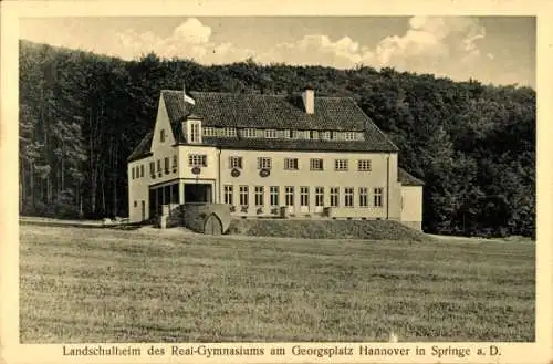 Ak Springe am Deister, Landschulheim des Real-Gymnasiums am Georgsplatz Hannover