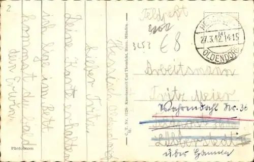 Ak Hessisch Oldendorf an der Weser, Marktplatz, Rathaus