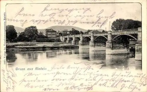 Ak Rinteln an der Weser, Brücke