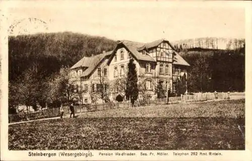 Ak Steinbergen Rinteln an der Weser, Pension Waldfrieden