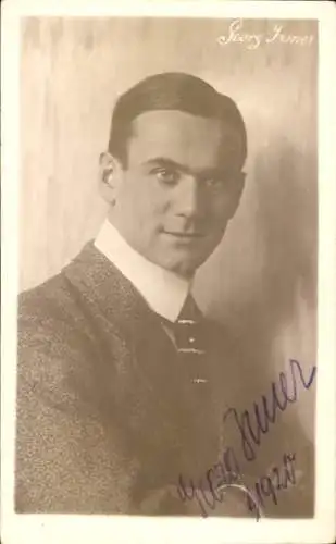 Ak Schauspieler Georg Kremer, Portrait, Autogramm