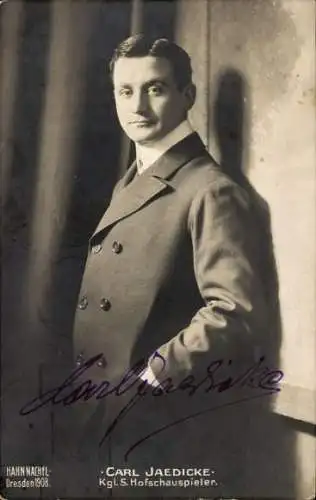 Ak Schauspieler Carl Jaedicke, Portrait, Autogramm