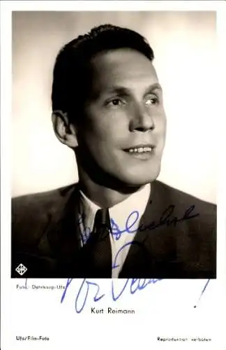 Ak Schauspieler Kurt Reimann, Portrait, Autogramm