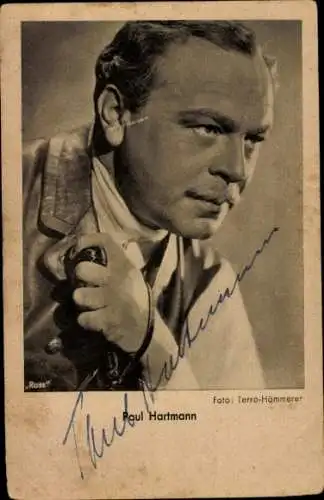 Ak Schauspieler Paul Hartmann, Portrait, Autogramm