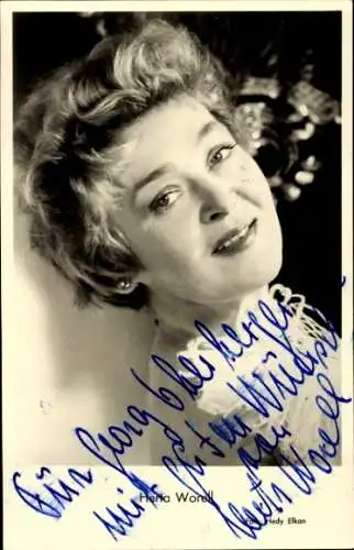 Ak Schauspielerin Herta Worell, Portrait, Autogramm