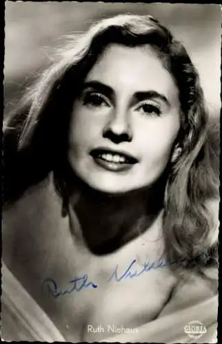 Ak Schauspielerin Ruth Niehaus, Portrait, Weg ohne Umkehr, Rosenmontag, Autogramm