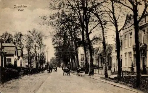 Ak Drachten Friesland Niederlande, Straßenpartie