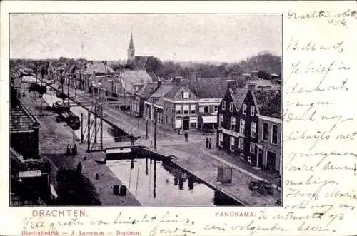 Ak Dragten Drachten Friesland Niederlande, Panorama