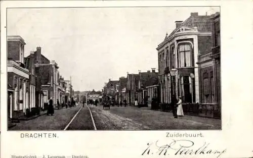 Ak Drachten Friesland Niederlande, Zuiderbuurt