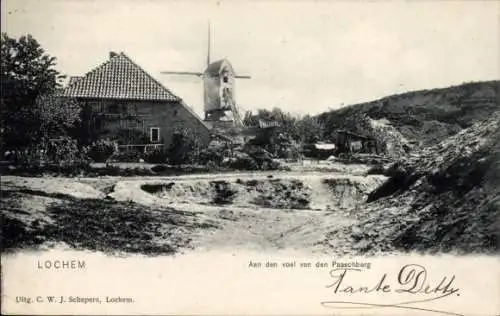 Ak Lochem Gelderland, Am Fuße des Paaschbergs, Mühle