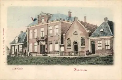 Ak Staveren Stavoren Friesland Niederlande, Rathaus