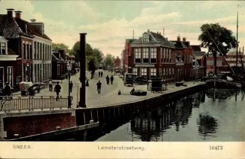 Ak Sneek-Friesland Niederlande, Lemsterstraatweg