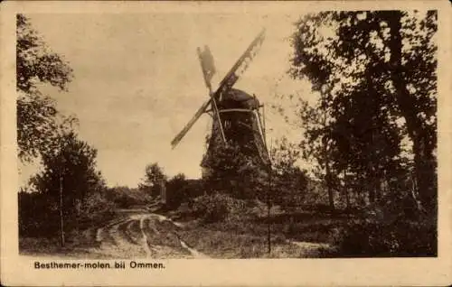 Ak Ommen Overijssel Niederlande, Besthemer Mühle