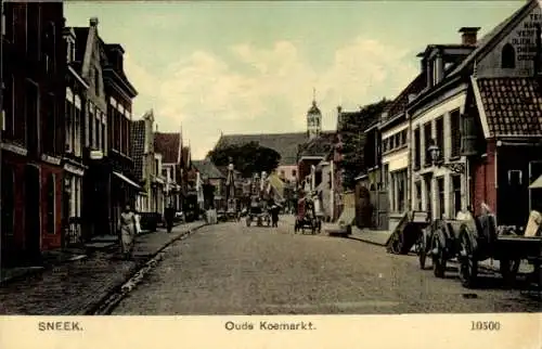 Ak Sneek-Friesland Niederlande, Oude Koemarkt