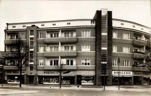 Foto Ak Berlin Wilmersdorf Grunewald, Hohenzollerndamm 77, Drogerie, Papierhandlung