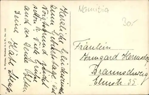 Foto Ak Voigtsgrund Namibia, Partie an einem Wohnhaus