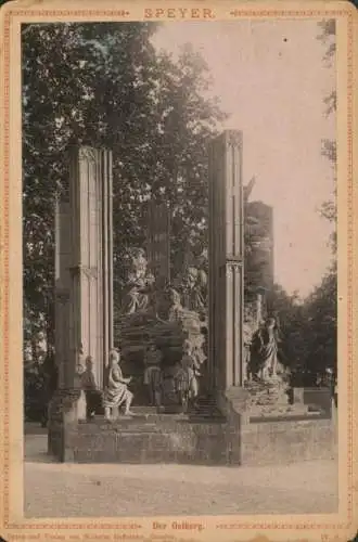 Kabinett Foto Speyer am Rhein, Der Ölberg, Plastiken