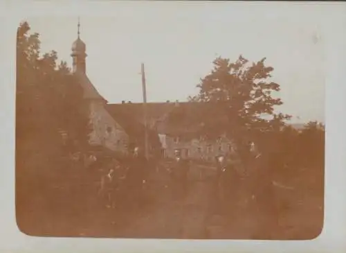 Foto Königsberg in Bayern Unterfranken, Teilansicht, Männer, Kirche, 1917