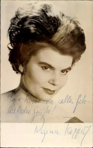 Ak Schauspielerin Regina Tappert, Portrait, Autogramm