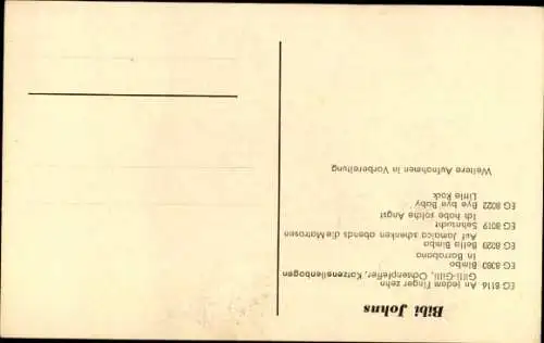 Ak Schauspielerin und Sängerin Bibi Johns, Portrait, Autogramm