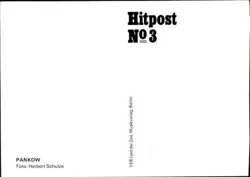 Ak Pankow, DDR Musikgruppe, Hitpost Nr 3, Portrait