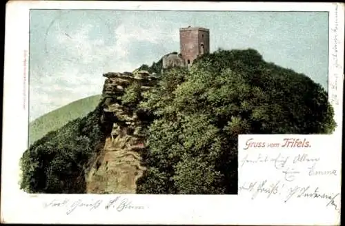 Ak Stempel Posthilfstelle Trifels Taxe Annweiler