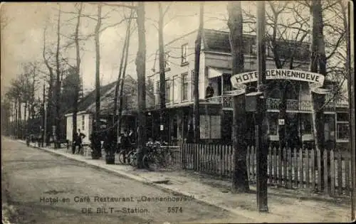 Ak De Bilt Station Utrecht Niederlande, Hotel Café Restaurant Dennenhoeve