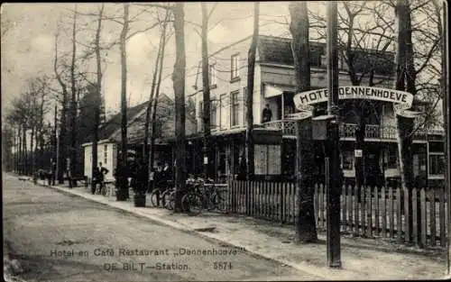 Ak De Bilt Station Utrecht Niederlande, Hotel Café Restaurant Dennenhoeve