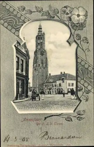 Passepartout Ak Amersfoort Utrecht Niederlande, Turm Unserer Lieben Frau