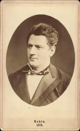 Kabinett Foto Schauspieler Richard Kahle, Portrait 1882
