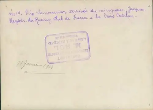 Foto Paris XVI, Croix Catelan, Läufer Jacques Keyser, Startnummer 140, 1914